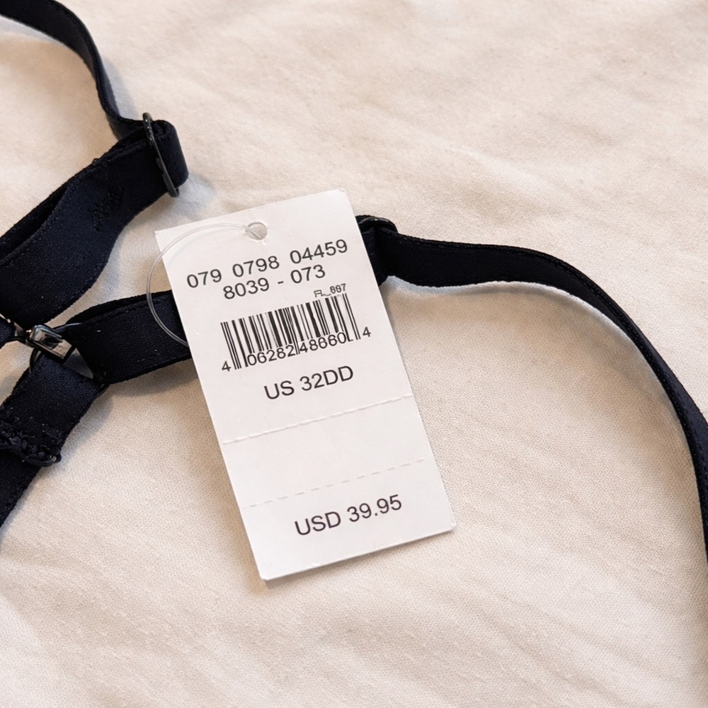 Women’s Black Real Happy Wireless Lightly Lined Bra | Aerie | Size 32DD | NWT - Picture 3 of 3